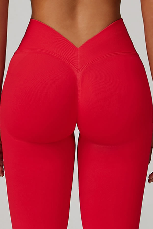 Legginsy Power — Karminowy, efekt push-up
