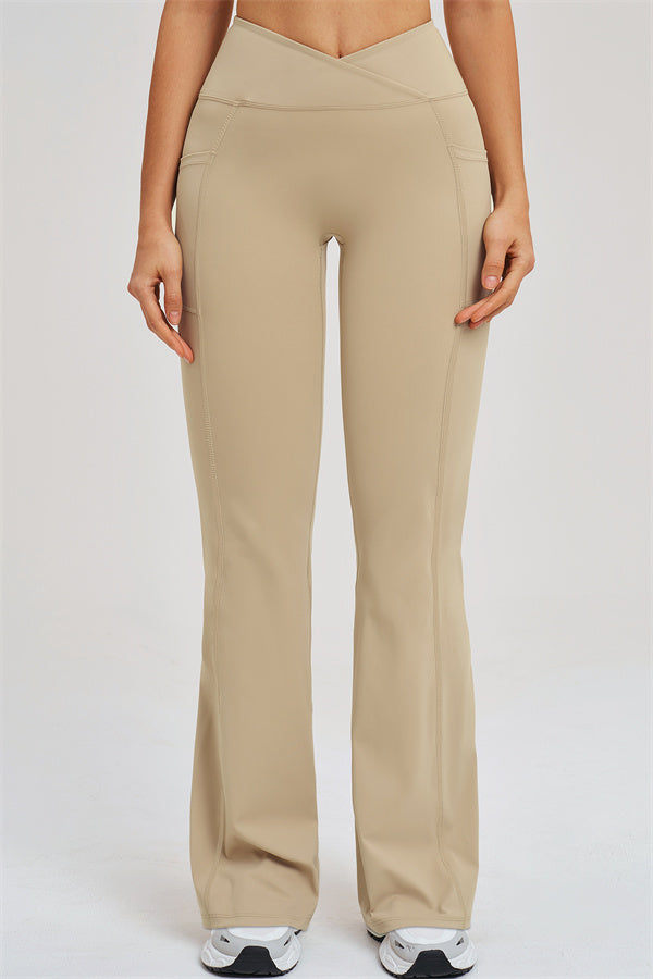 The Flourish Flared Leggings - Almond 2