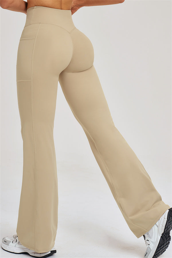 The Flourish Flared Leggings - Almond 1