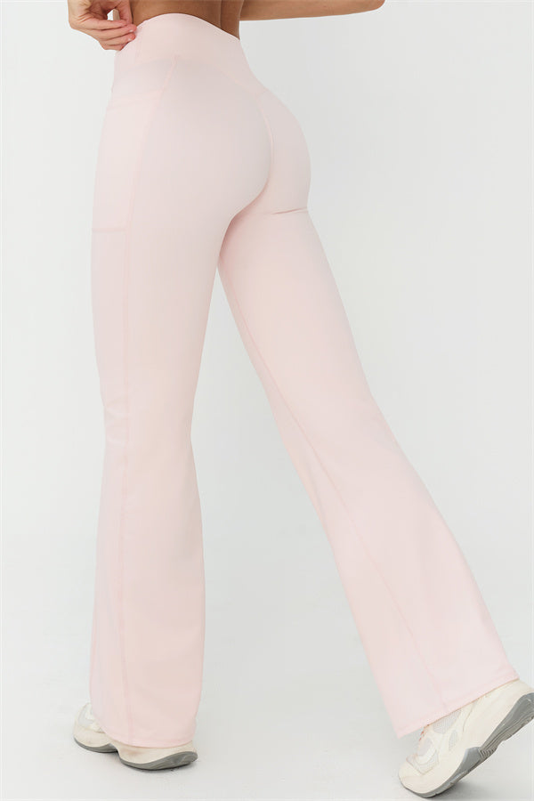 The Flourish Flared Leggings - Oyster Pink 1