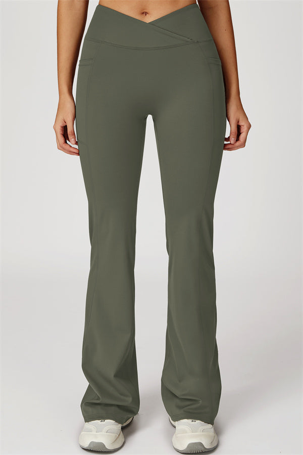 The Flourish Flared Leggings - Flint 1
