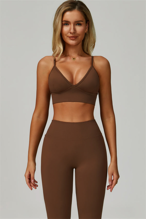 Legginsy Power — Brązowy, stylizacja